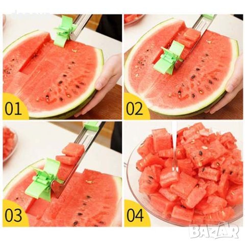 1624 Уред за рязане на диня и пъпеш на кубчета, снимка 4 - Прибори за хранене, готвене и сервиране - 40554359