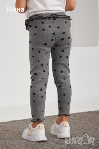 Клин рипс, в тъмно сиво с точки, Chichlid , снимка 2 - Панталони и долнища за бебе - 42048732
