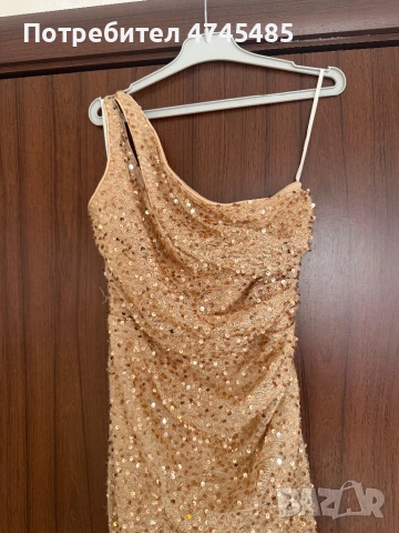 Дълга рокля с пайети , снимка 2 - Рокли - 53585074
