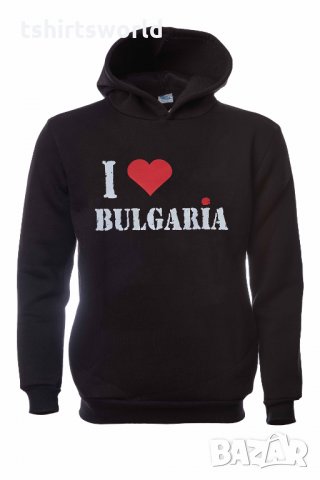 Нов детски суичър с трансферен печат I Love Bulgaria, Аз обичам България, снимка 6 - Детски анцузи и суичери - 34601376