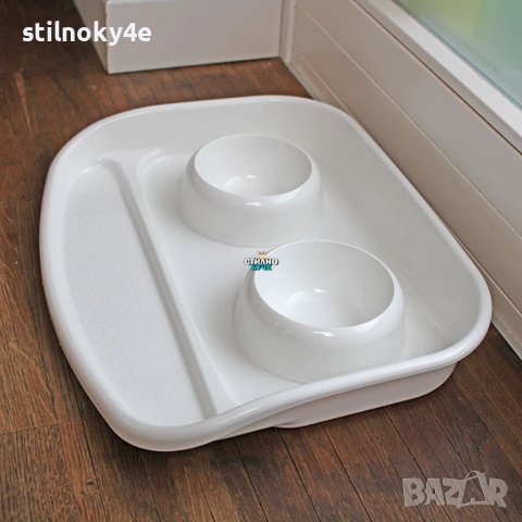 Пластмасов комплект купи за куче/коте за хранене с табла Табла с купи за домашни любимци, снимка 2 - За кучета - 38738276