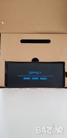 Професионален Dual Monitor KVM суич VP-SW273 – DisplayPort 4K@144Hz, USB 3.0, IR управление, снимка 1