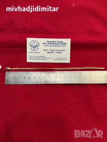 ***УНИКАЛЕН МОДЕЛ*** Златна гривна 2.25гр. 14к, снимка 2 - Гривни - 56039015