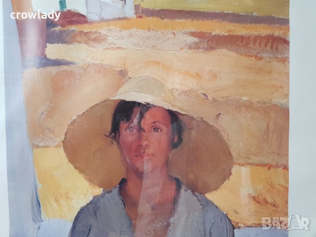 Красива репродукция Сламената шапка на Николаос Литрас, снимка 5 - Картини - 42272234