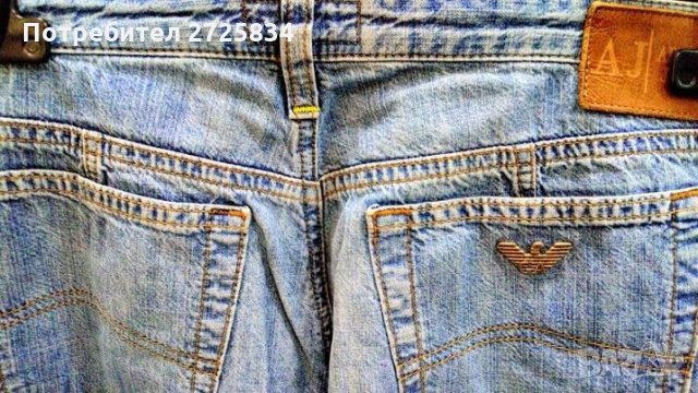 Оригинален Armani Jeans, деним, размер 33, снимка 7 - Дънки - 34187526
