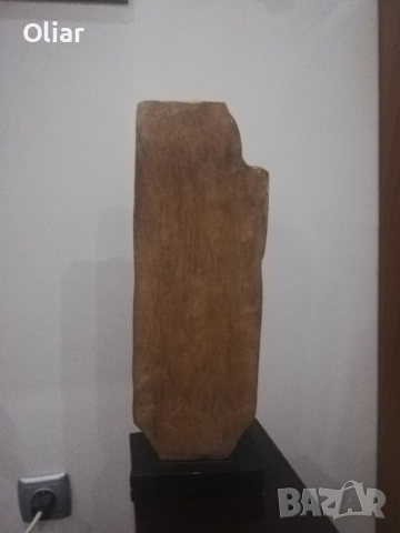 Интересна и впечатляваща статуетка на глава от дърво. , снимка 5 - Статуетки - 51647336