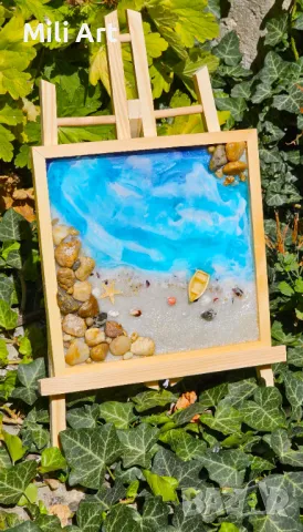 3D картина Море ръчна изработка от епоксида смола, снимка 1