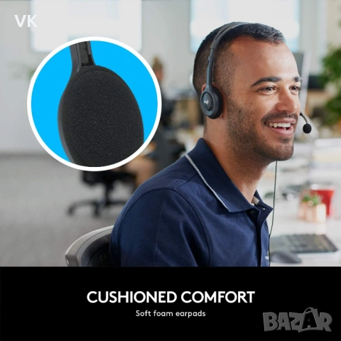 Нови слушалки LOGITECH с микрофон, снимка 2 - Слушалки за компютър - 53765962