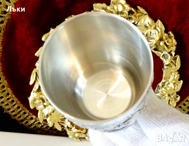 Калаена чаша Гроздобер,винопроизводство. , снимка 2 - Антикварни и старинни предмети - 53660365