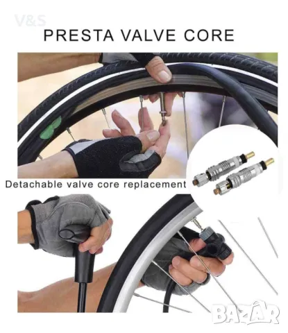 Комплект адаптери за вентили за велосипед Jormftte, 18 части, включително защитни капачки, гайки за , снимка 2 - Части за велосипеди - 48170794