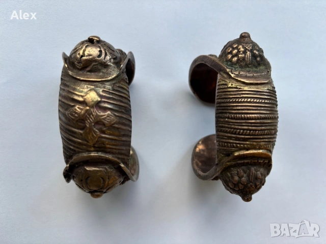 Възрожденски гривни тип „рогатка“, снимка 3 - Антикварни и старинни предмети - 53632246