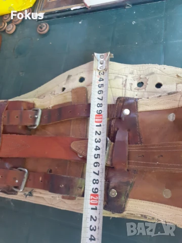 Стар широк кожен колан пояс силях, снимка 5 - Антикварни и старинни предмети - 50954351