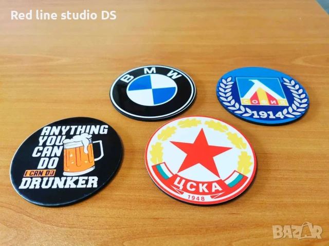 Подложки за чаши с Ваша снимка, надпис, лого, емблема