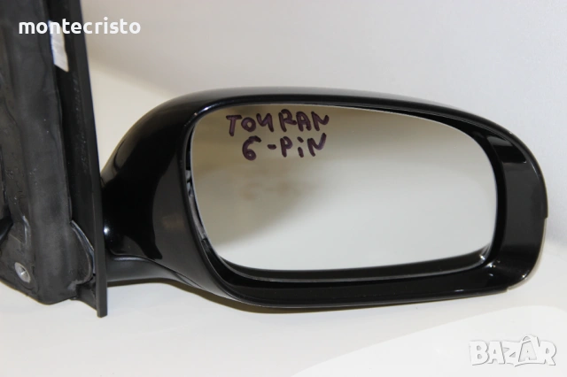 Дясно електрическо огледало VW Touran (2003-2010г.) 6 пина / Тоуран Черен Черно, снимка 2 - Части - 53370672