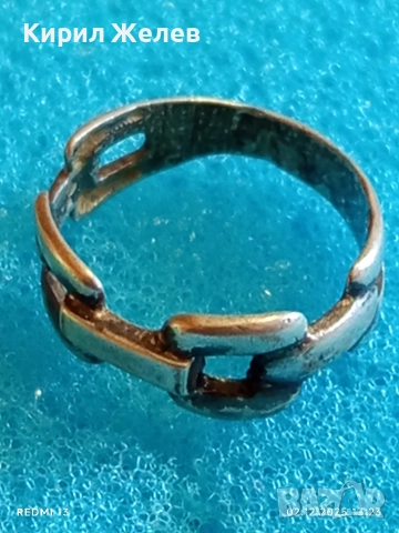 Сребърен пръстен с дизайн на верига стил и елегантност 50032, снимка 3 - Пръстени - 52625089