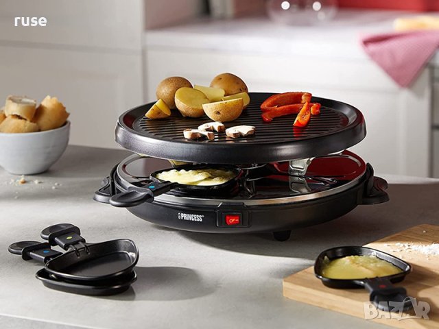 НОВА! Скара с раклет 6 души Princess Grill Raclette 162727, снимка 5 - Скари - 40511569