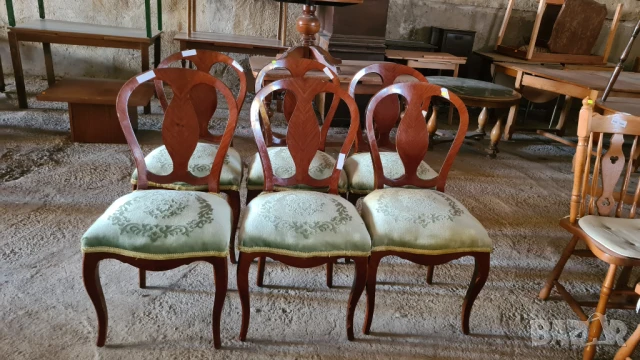 Ретро столове с плюшена дамаска внос от Европа