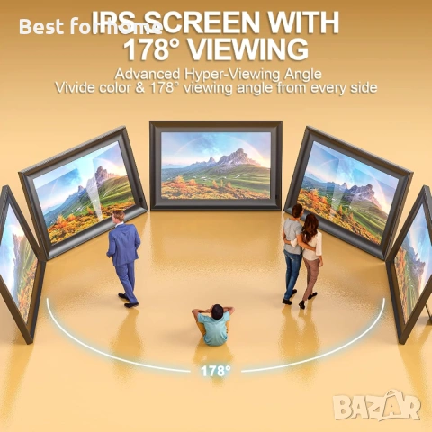 OBVHNUA 10.1-инчова цифрова фоторамка 128 GB с дистанционно, снимка 4 - Друга електроника - 53734922