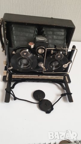 СТЕРЕО ФОТОАПАРАТ IDEAL 651, ОБЕКТИВ CARL ZEISS JENA TESSAR, DRGM  -1910 година, снимка 10 - Антикварни и старинни предмети - 41637748