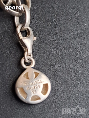 сребърна гривна Thomas sabo Charm club със 7 талисманчета , снимка 6 - Гривни - 52591364