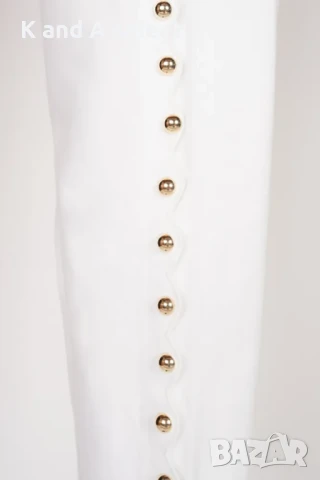 Бели дънки със златисти акценти Aurora, снимка 4 - Дънки - 51170774