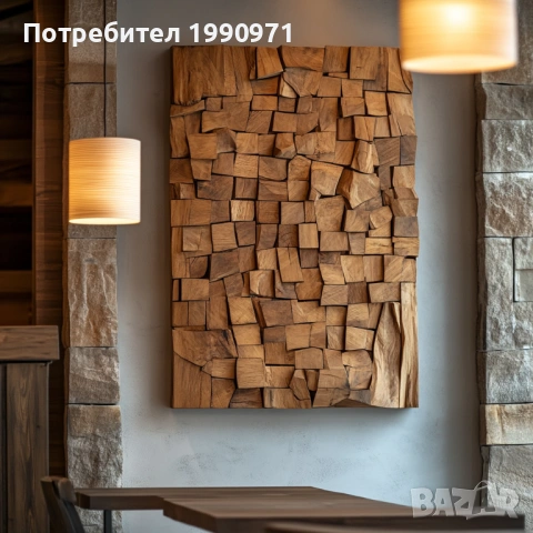 Дървено пано - Стенен декор от масивна дървесина. По поръчка, снимка 5 - Декорация за дома - 53726957