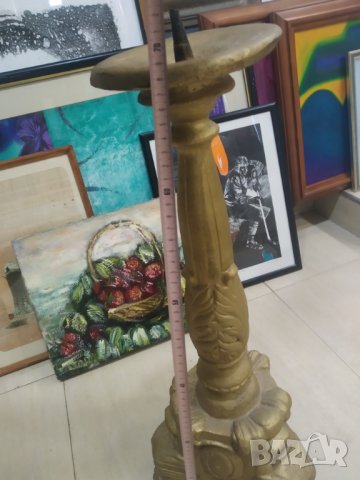 стар бароков свещник, снимка 4 - Антикварни и старинни предмети - 35780401