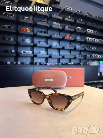 очила с черен обикновен калъф и Ув защита miu miu, снимка 9 - Слънчеви и диоптрични очила - 52185477