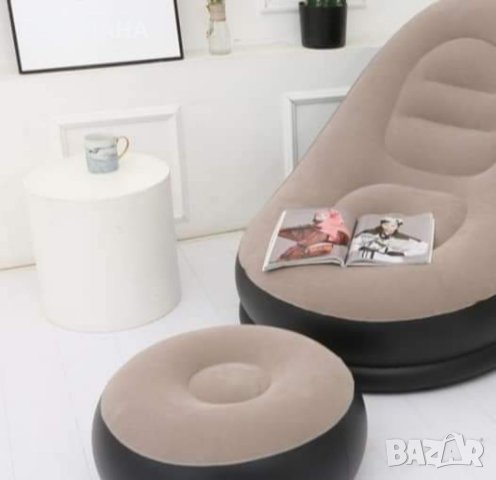 Надуваемо кресло с табуретка, снимка 4 - Дивани и мека мебел - 41820985