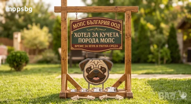 Хотел за кучета порода Мопс