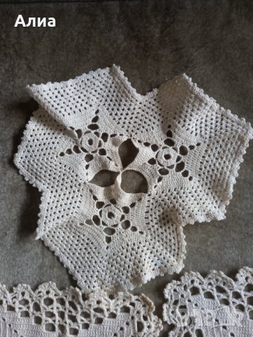 Плетива, ръкавици на една кука, снимка 5 - Декорация за дома - 41230226