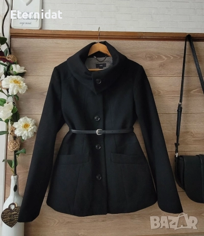 Черно късо палто H&M 