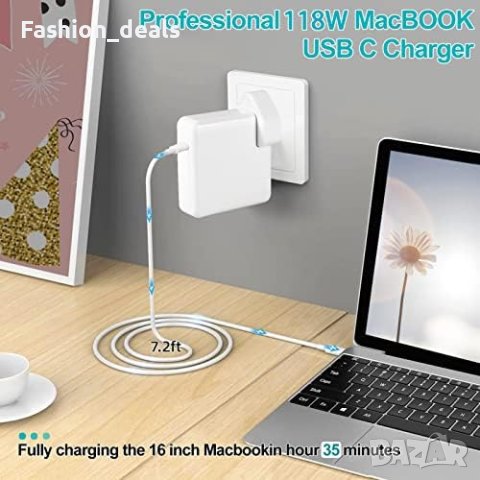 Ново Зарядно за Mac Book Pro-118W USB C Fast Charger Лаптоп, снимка 3 - Аксесоари за Apple - 42000163