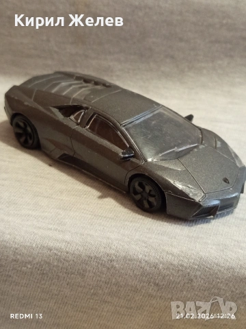 Метална количка Lamborghini много красива за КОЛЕКЦИЯ ДЕКОРАЦИЯ 38943