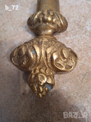 Стар месингов масивен детайл, корона, връх, снимка 5 - Антикварни и старинни предмети - 44145303