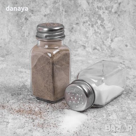 3594 Комплект стъклени солнички, 2 броя, снимка 2 - Аксесоари за кухня - 39869738