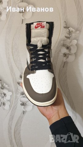 оригинални маратонки  Jordan 1 High Travis Scott x Cactus Jack  номер 43 , снимка 8 - Маратонки - 42528257