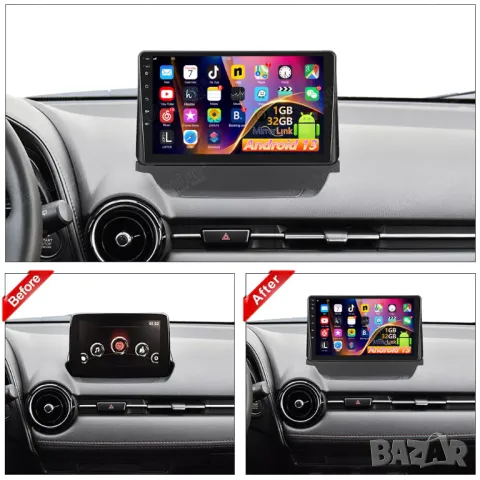 Мултимедия, за Mazda CX-3, Mazda 2, 2014-2019, Двоен дин, Навигация, дисплей, Android, Мазда CX3, снимка 5 - Аксесоари и консумативи - 47459231