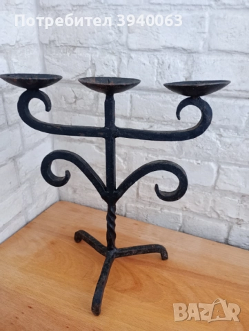 Стар свещник от ковано желязо колекция, снимка 7 - Декорация за дома - 50646667