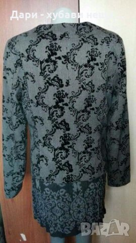 Елегантно сако в сиво, с велур🍀❤L❤🍀арт.4051, снимка 2 - Сака - 35733923