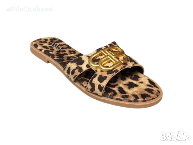 Дамски чехли в леопардов десен