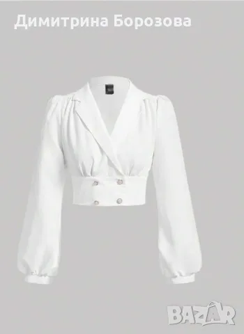 Дамска риза с буфан ръкави