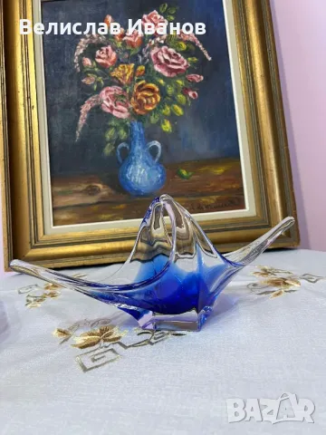 Стъклена фруктиера на Мурано в отлично състояние, снимка 1