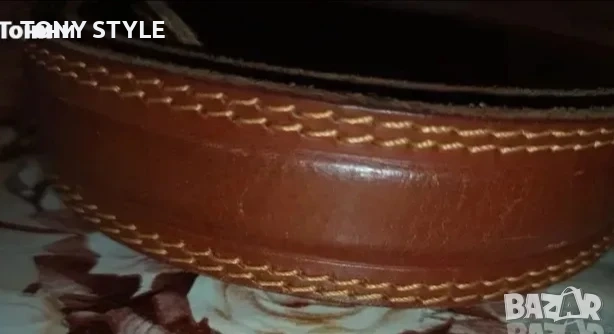 Мъжки Кафяв Колан Изцяло от Естествена Кожа 115см., снимка 6 - Колани - 51644388