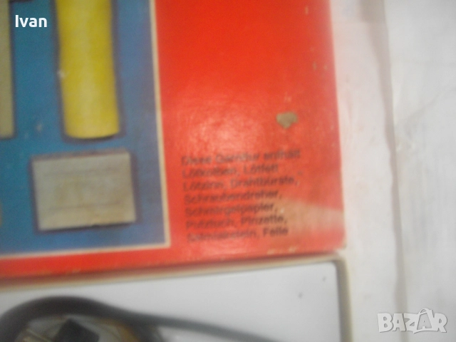 Немски оригинален комплект реотанов ел. поялник 40W старо качество ГДР Loten Hobby Technik , снимка 6 - Поялници и запояване - 51500980