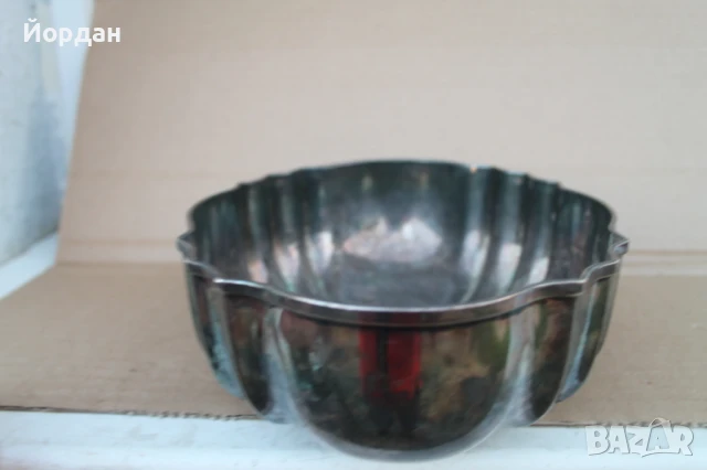 Сребърна фруктиера , снимка 4 - Антикварни и старинни предмети - 51392726