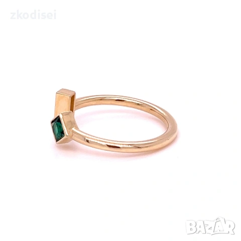 Златен дамски пръстен 2,27гр. размер:53 14кр. проба:585 модел:37701-6, снимка 3 - Пръстени - 53873633