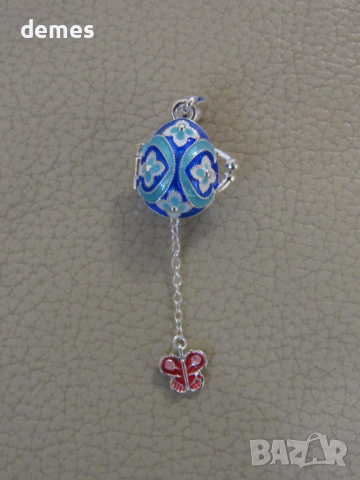 Фино дамско колие с висулка- Яйце Фаберже, ново