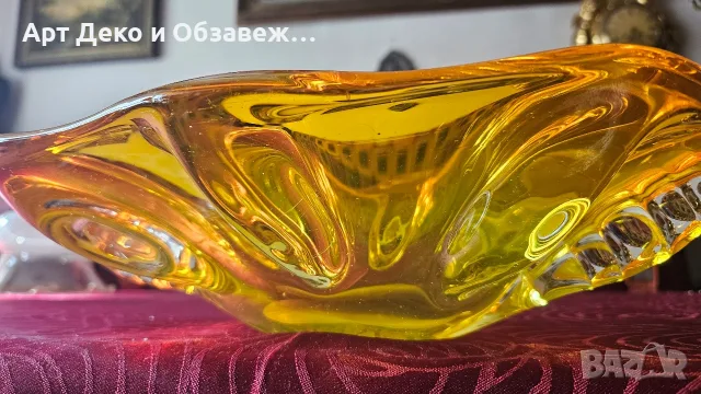 Масивна фруктиера от художествено стъкло, снимка 4 - Декорация за дома - 55974545