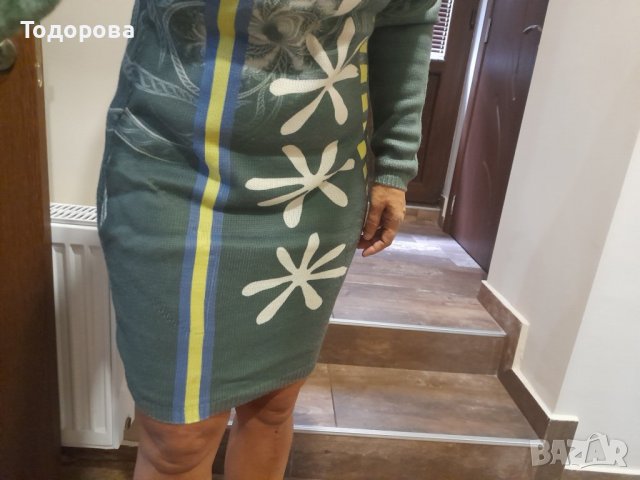 Цветна , елегантна дамска рокля № М -Л, снимка 6 - Рокли - 38956209